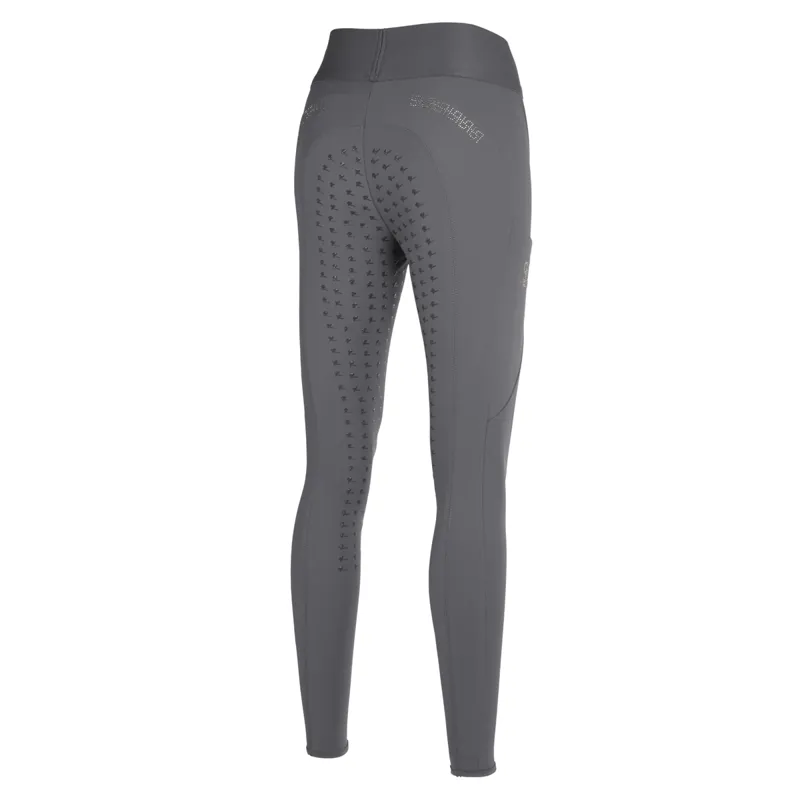 Pikeur Tiffni Ladies Full Grip Riding Tights - Light Grey-1